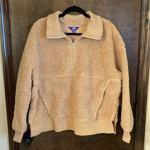 Brown fleece pullover
